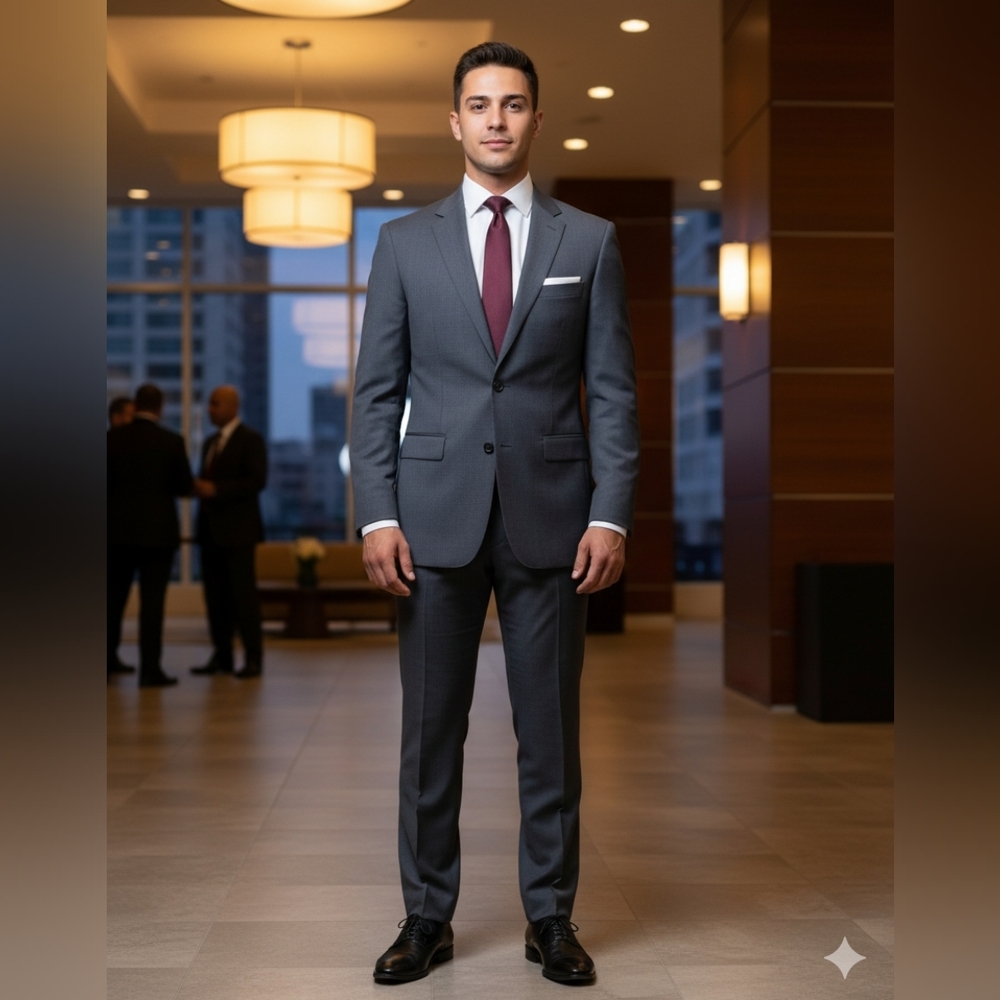 Hart Schaffner Marx Charcoal‎ Suit